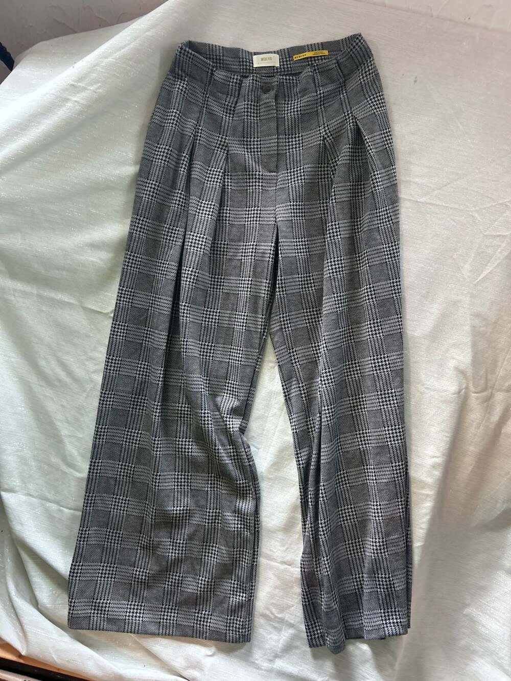 Maeve Anthropologie Plaid Wide-Leg Trousers Size 8 - Picture 6 of 10